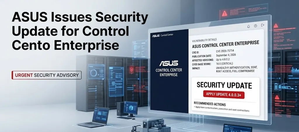 ASUS Issues Security Update for Control Center Enterprise, CVE-2026-75754 Listed