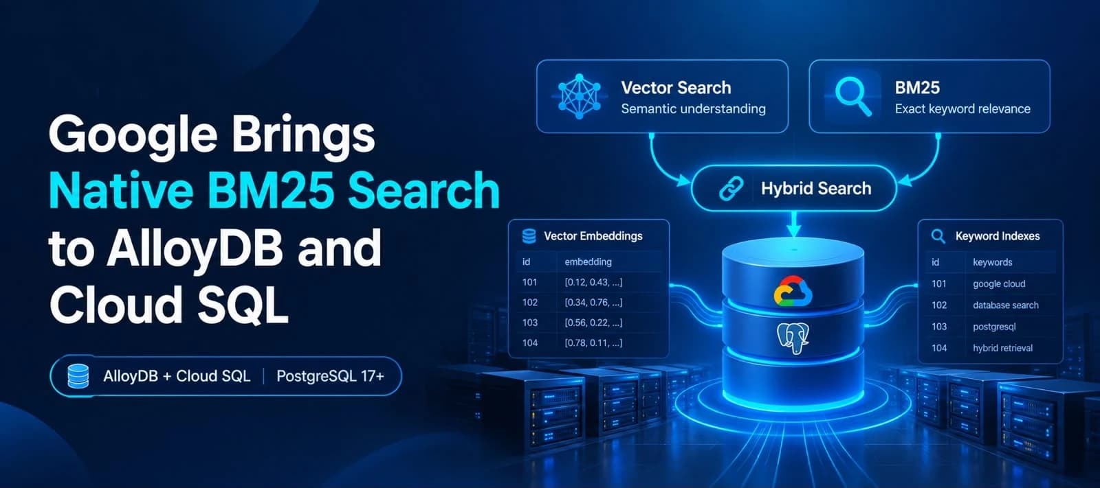 Google Brings Native BM25 Search to AlloyDB and Cloud SQL