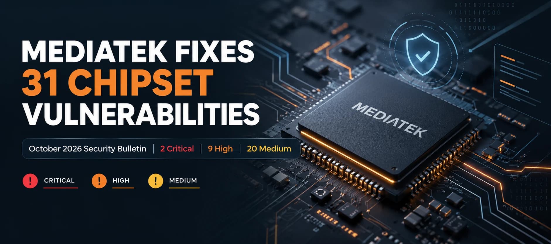 MediaTek October 2026 Security Bulletin Fixes 31 Vulnerabilities