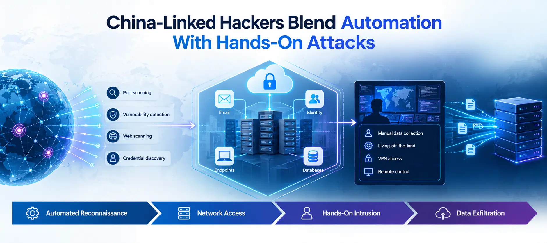Chinese Government-Linked Cyber Actors Use Automation and Manual Hacking to Steal Data