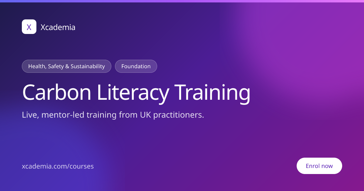 Carbon Literacy Training | Xcademia
